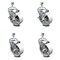 Service Caster 4 Inch Semi Steel Wheel Swivel 1/2 Inch Threaded Stem Caster Brake SCC, 2PK SCC-TS20S414-SSS-121315-2-TLB-2 - alternate 1